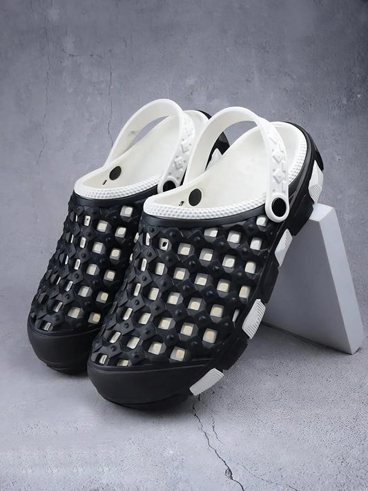 Black, Unisex Branded Clogs, Comfortable, Lightweight, and Breathable Slip-on Sandals for Men & Women